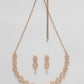 NVR Women's Gold-Polished American Diamond Studded Handcrafted Jewellery Set - Swadesiicart