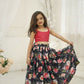 Aayaa Designer Embroidery Thread With Sequance Work Kids Lehenga Choli - Multi Color