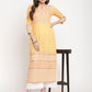 Ahalyaa Women Yellow Crepe Digital Print Kurti | Swadesiicart