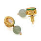 Ruby Raang Green Aventurine & Kundan Necklace with Studs | Swadesiicart