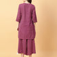 Joban Fashion Purple Cotton Khatha & Hand Work Co-ord Set - Swadesiicart