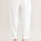 Joban Fashion Womens Cotton ChikanKari Off White Cord set - Swadesiicart