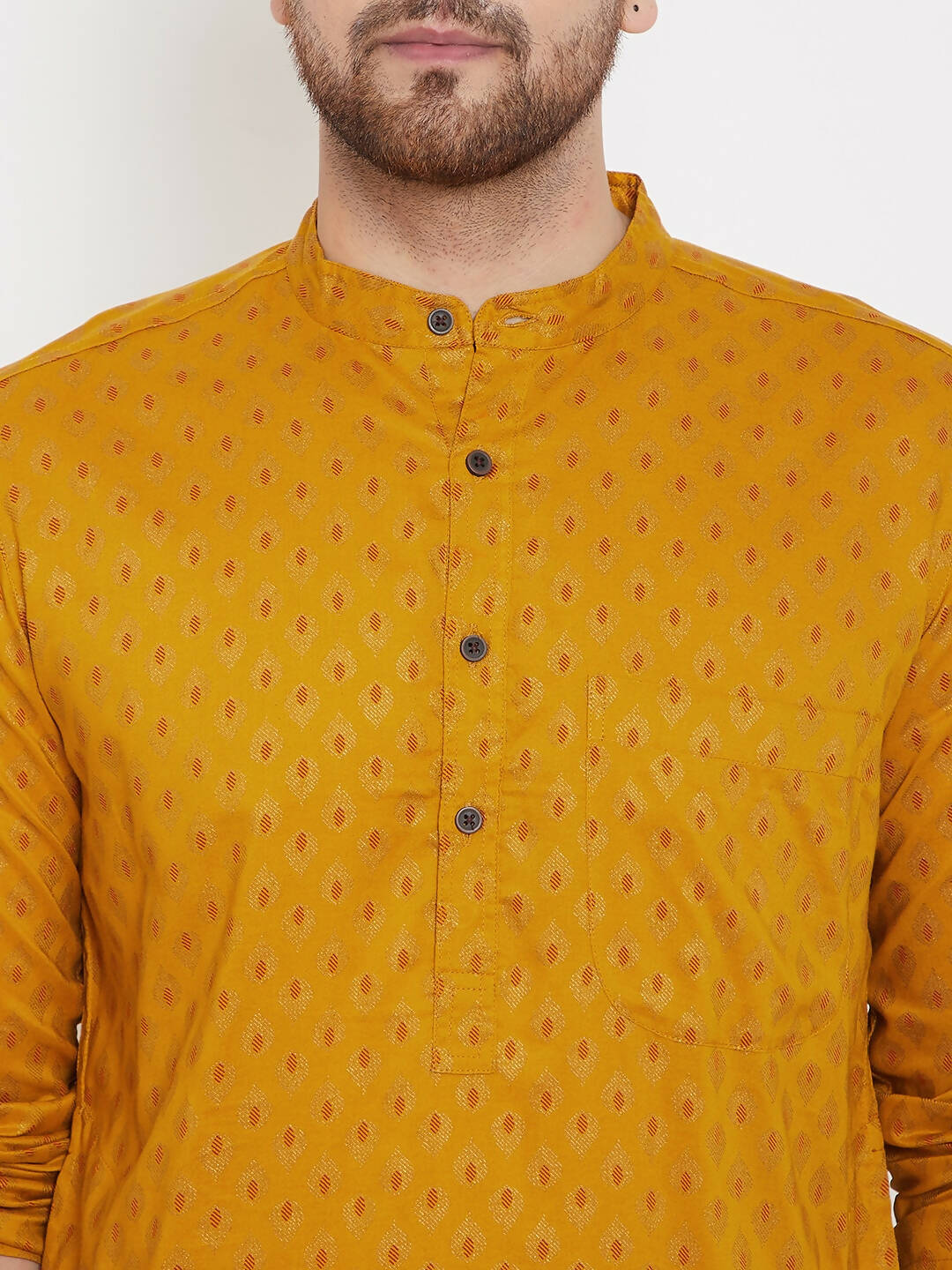Even Apparels Yellow Rayon Wedding Men's Kurta For Haldi | Swadesiicart