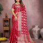 Aastha Fashion Magenta Soft Organza Silk Weaving Saree