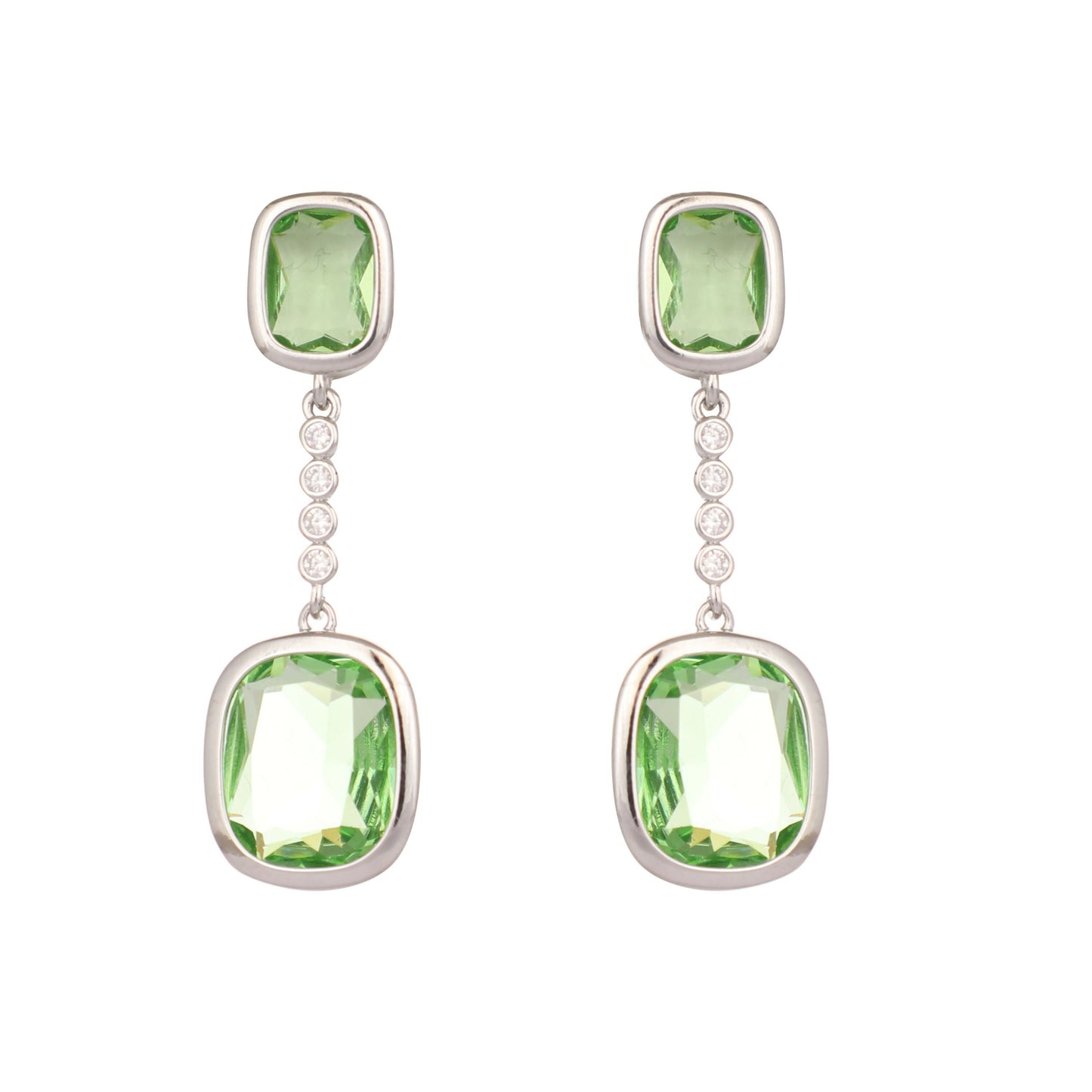 Nuyug Green Luxe Cascades Anti Tarnish Earrings | Swadesiicart