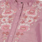 Dust Pink Chinon Yoke Embroidered A-line Top - Tarini - Swadesiicart