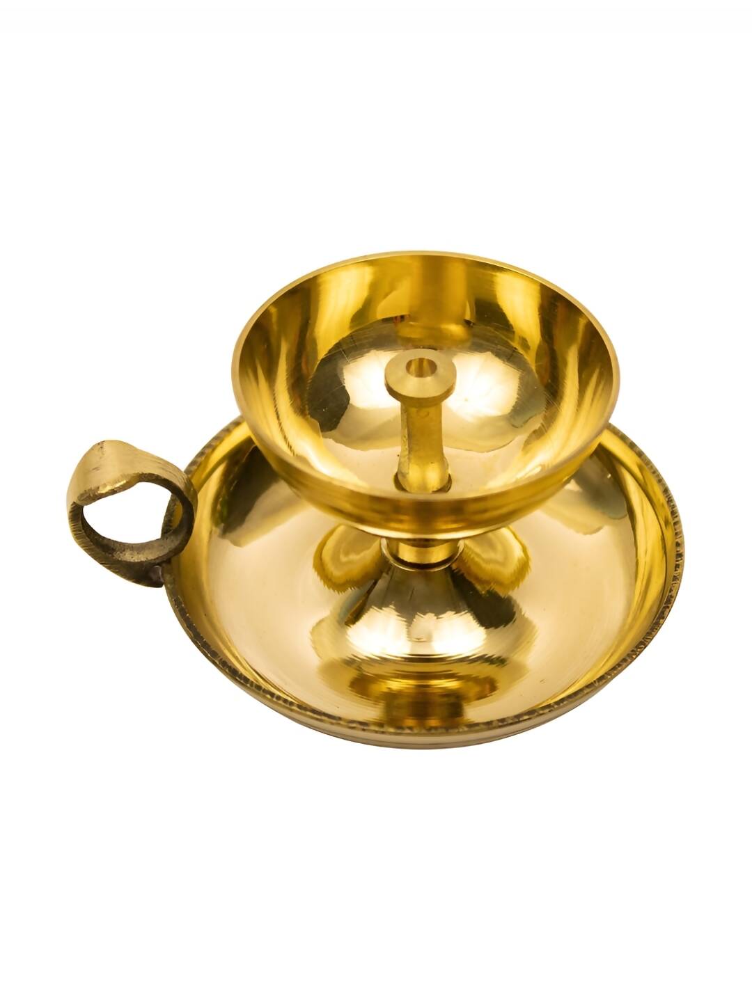 Spillbox Gold-Toned Brass Nandha Sampat Diya Pooja Essential | Swadesiicart