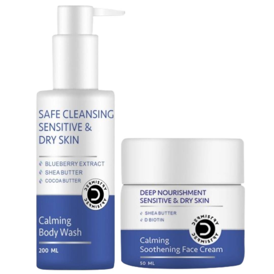Dermistry Sensitive & Dry Skin Body Wash & Face Cream - Swadesiicart