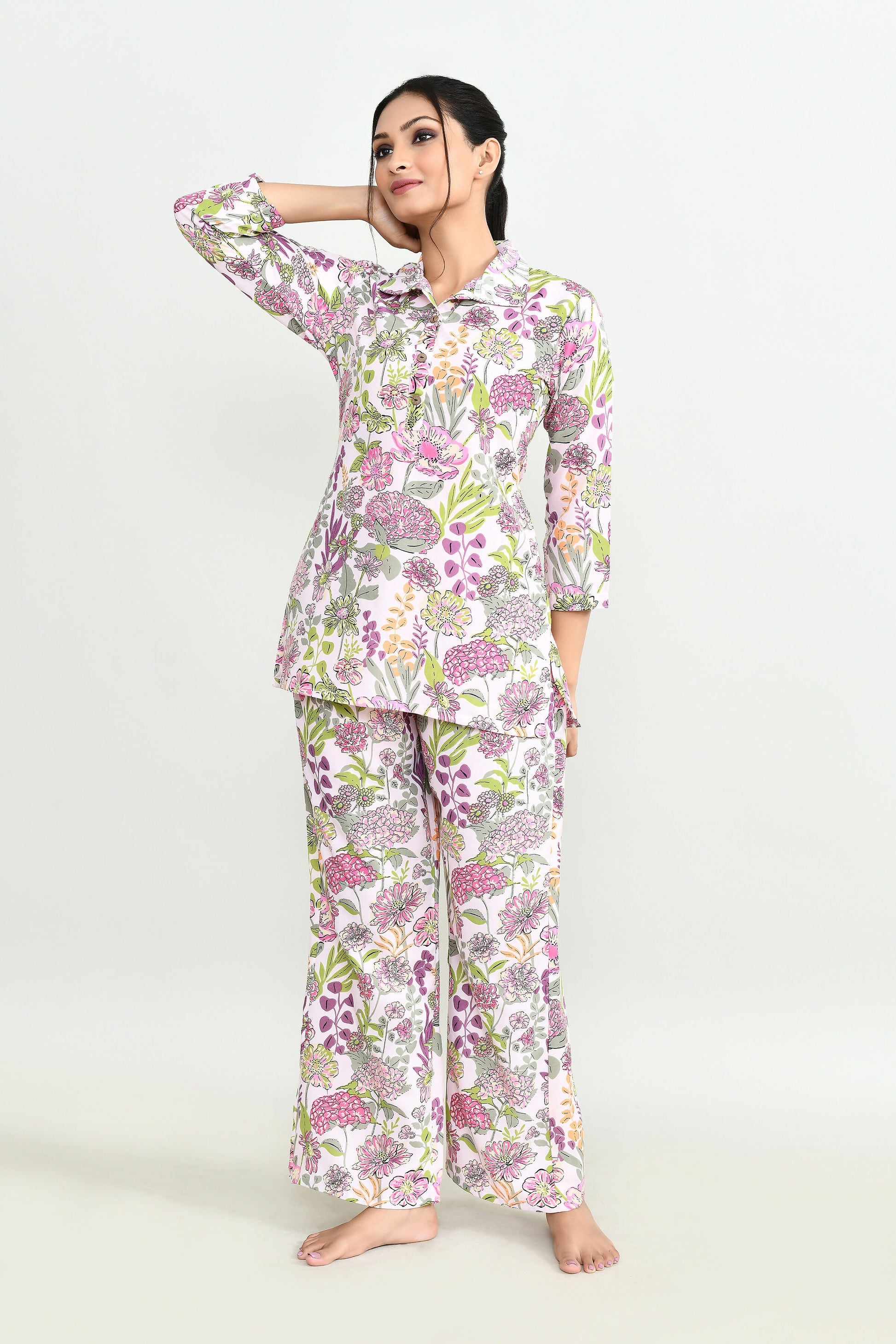 Joban Fashion Beautiful White Cotton Cod Set - Swadesiicart