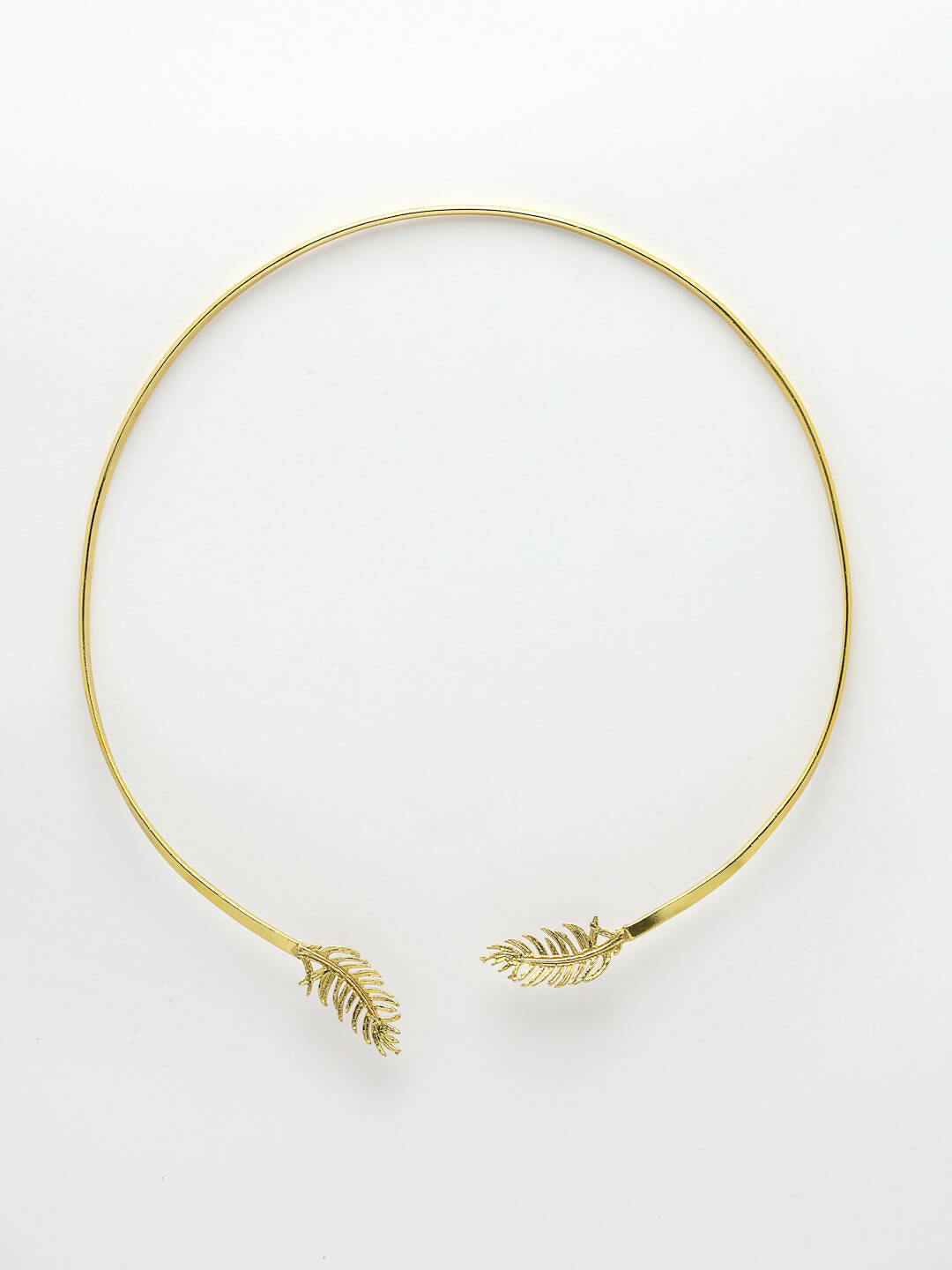 NVR Women Gold-Polished Circular Choker Necklace | Swadesiicart
