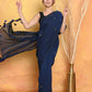 Very Much Indian Pure Mul Cotton Handloom Saree - Dark Blue | Swadesiicart