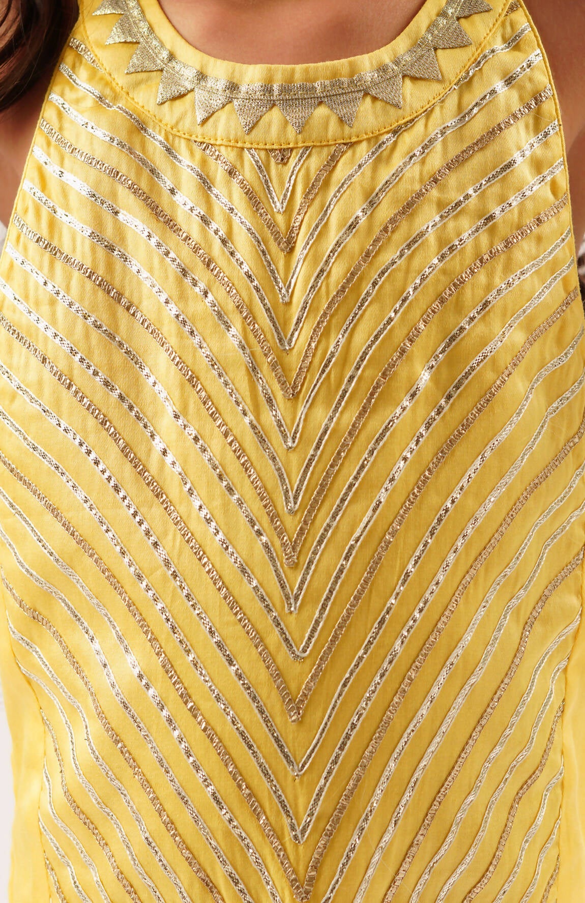 Lil Drama Mehfil Yellow Co-Ordinate Set For Girls - Swadesiicart