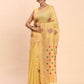Shree Shyam Fashion Linen Cotton Yellow Saree