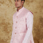 Bluesaanchi Men's Jacquard Misty Rose Waistcoat | Swadesiicart