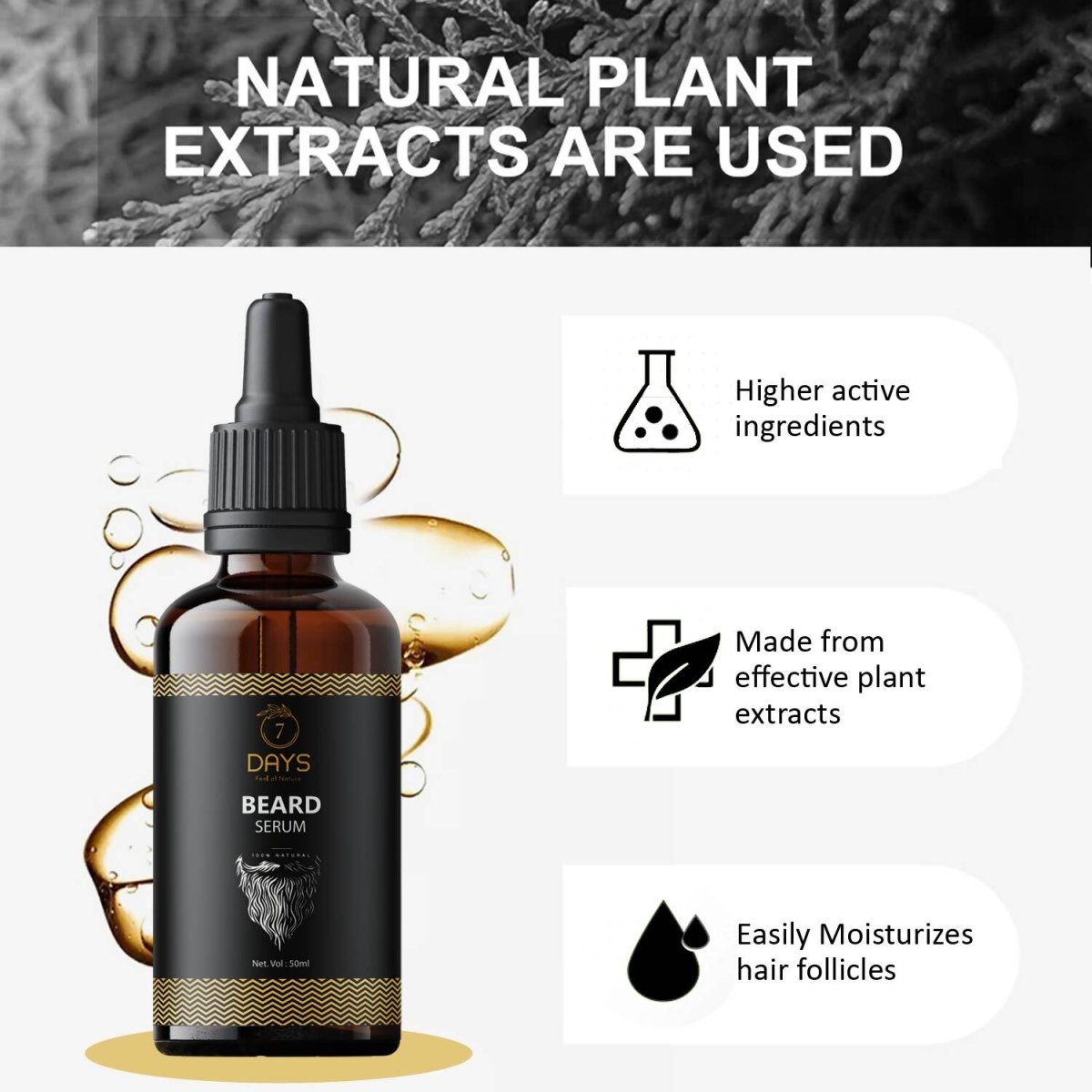 7 Days Beard Serum - Swadesiicart