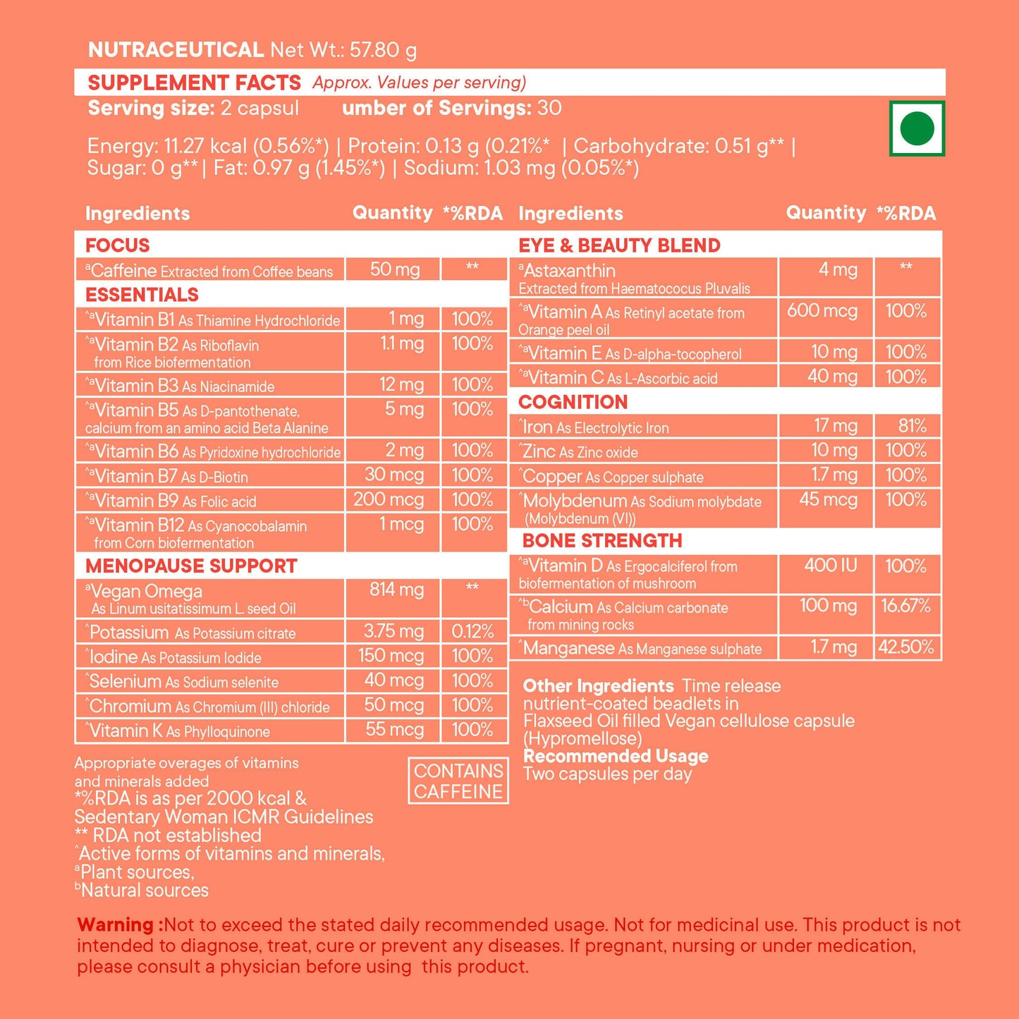 Wellbeing Nutrition Slow | Multivitamin for Her 50+ Capsules - Swadesiicart