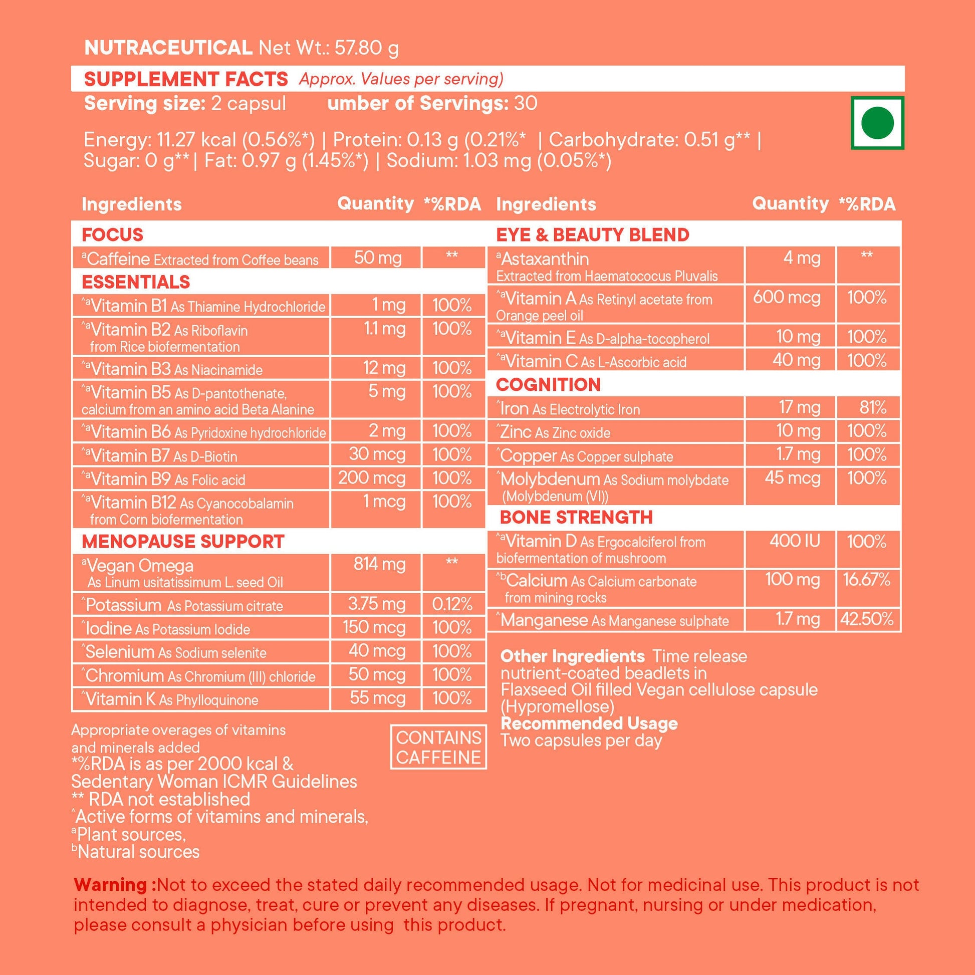Wellbeing Nutrition Slow | Multivitamin for Her 50+ Capsules - Swadesiicart