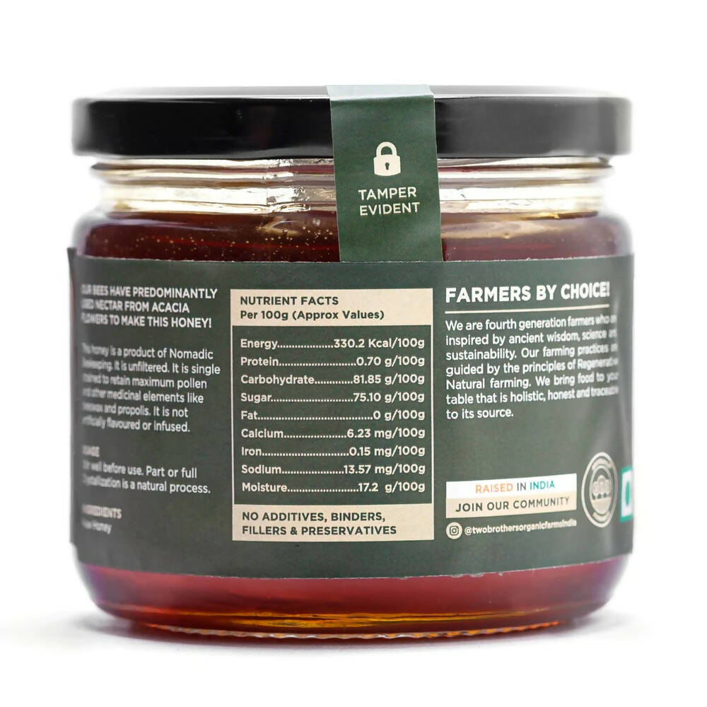 Two Brothers Organic Farms Acacia Raw Honey-Mono-Floral - Swadesiicart