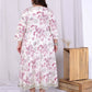 Miravan Women's Plus Size Pink Cotton Gota and Lace Border Birds and Leaf Floral Printed Anarkali Kurta - Swadesiicart