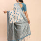 Shree Shyam Fashion Linen Cotton Sky Blue Saree