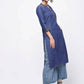 Aniyah Denim Princess Line Straight Kurta In Blue (AN-128K) - Swadesiicart