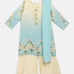 Ahalyaa Multi Crepe Printed Kids Kurta Sharara Sets With Dupatta For Girls | Swadesiicart