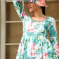 Pomcha Jaipur Blue Saadgi Palm Leaf Anarkali Set | Swadesiicart