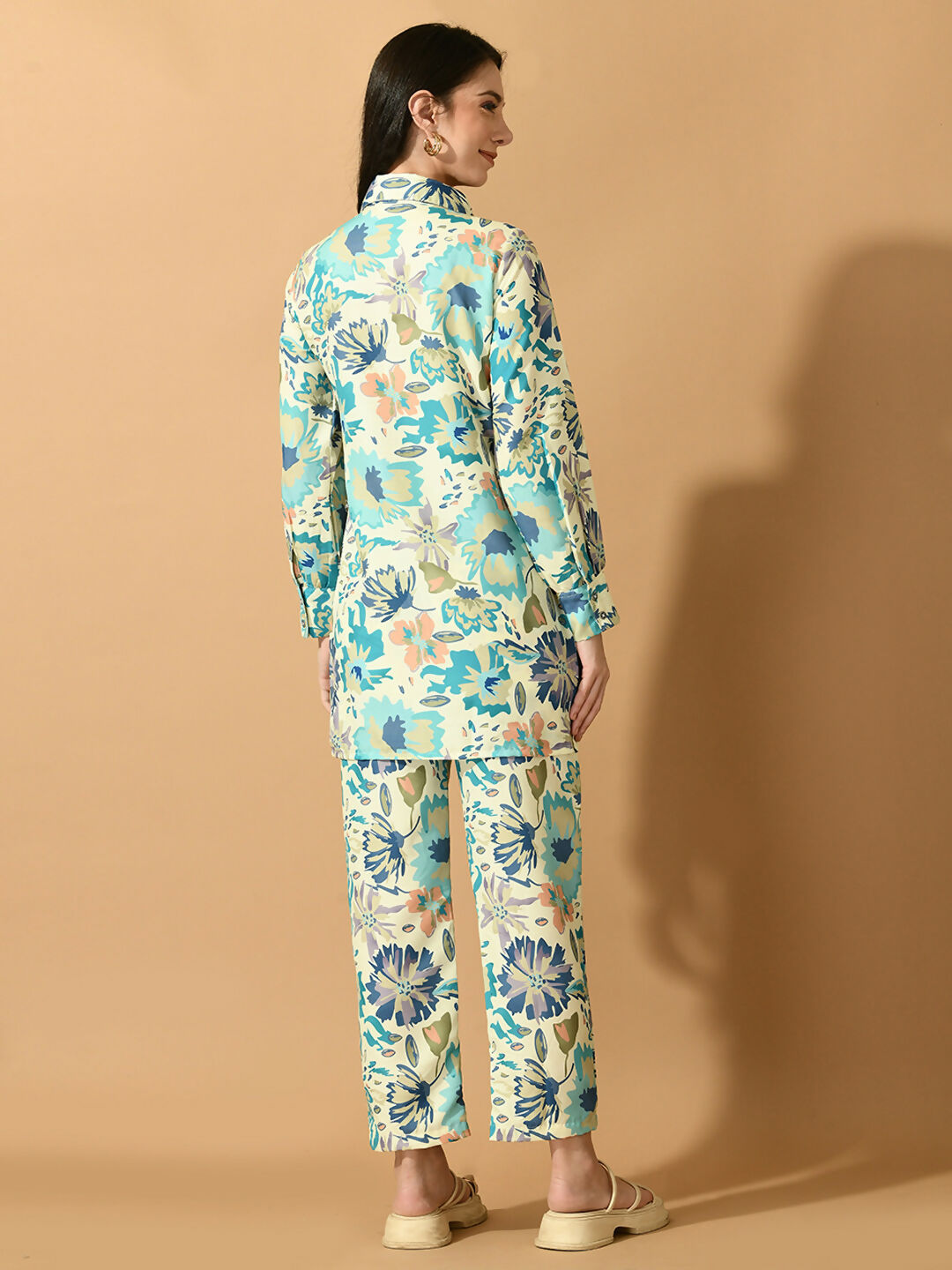 Myshka Women's Multi Printed Shirt With Trousers - Swadesiicart