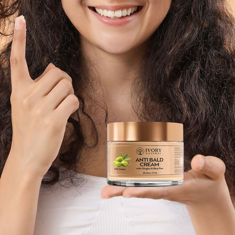 Ivory Natural Bald Cream For Hair For Stimulate Growth Of Hair, Avoid Thinning | Swadesiicart
