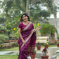 Vishnu Weaves Women's Rani Raw Silk Saree with Blouse - Swadesiicart