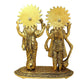 Rockshok Metal Vishnu Lakshmi Golden Idol - Swadesiicart