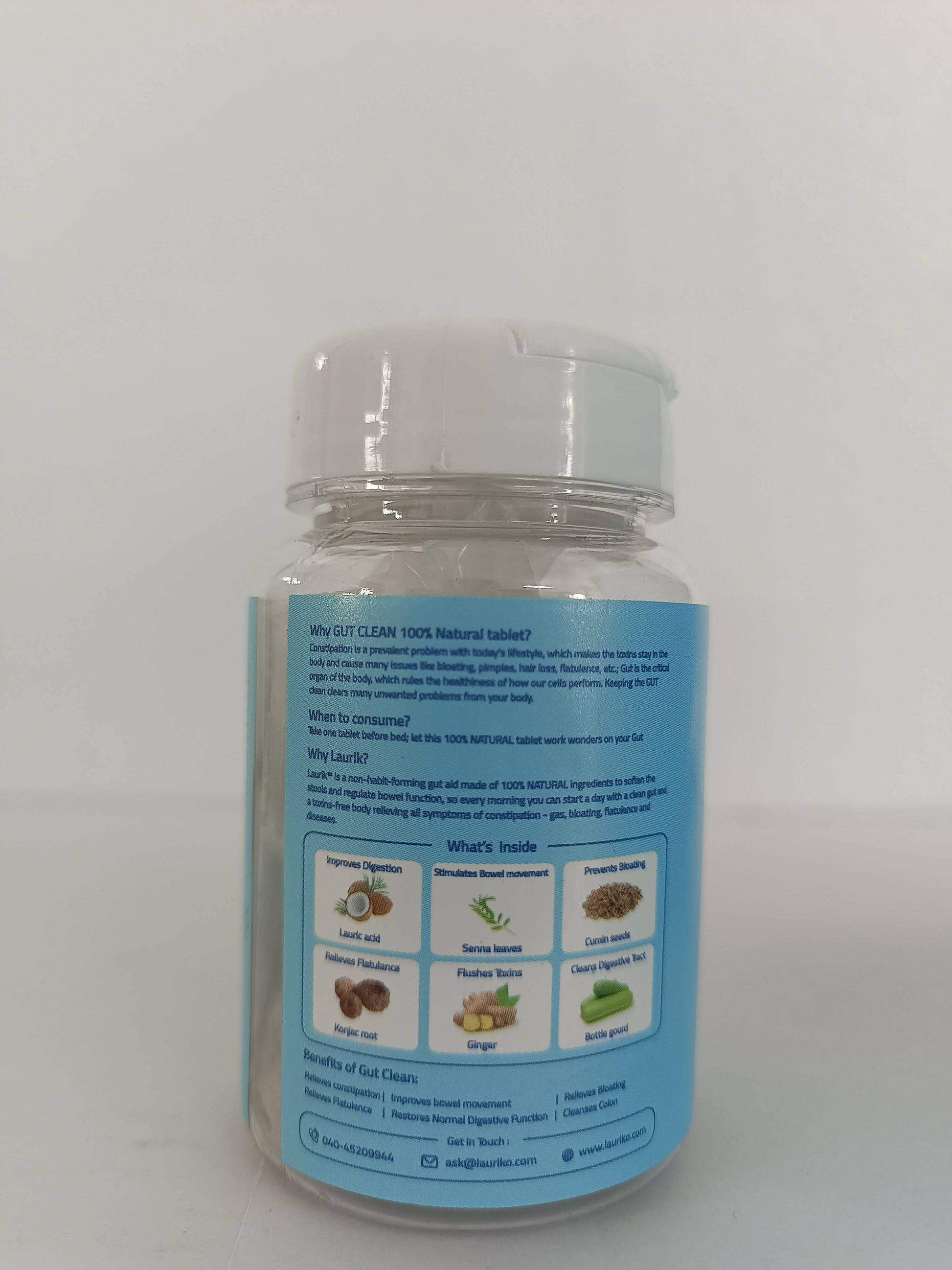 Laurik Gut Clean Tablets For Constipation Relief And Digestive Health | Swadesiicart