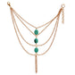 Gold-Polished Alloy Designer Hand Harness Bracelet - The Pari - Swadesiicart