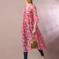Myshka Women's Pink Printed Georgette A-Line Nyra-cut Kurta - Swadesiicart