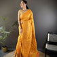 Joban Fashion Banarasi Orange Woven Woven Soft Silk Saree | Swadesiicart