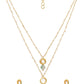 Ruby Raang Green Aventurine & Kundan Necklace with Studs | Swadesiicart