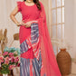 Aafreen Partywear Designer Pink Georgette Fancy Saree