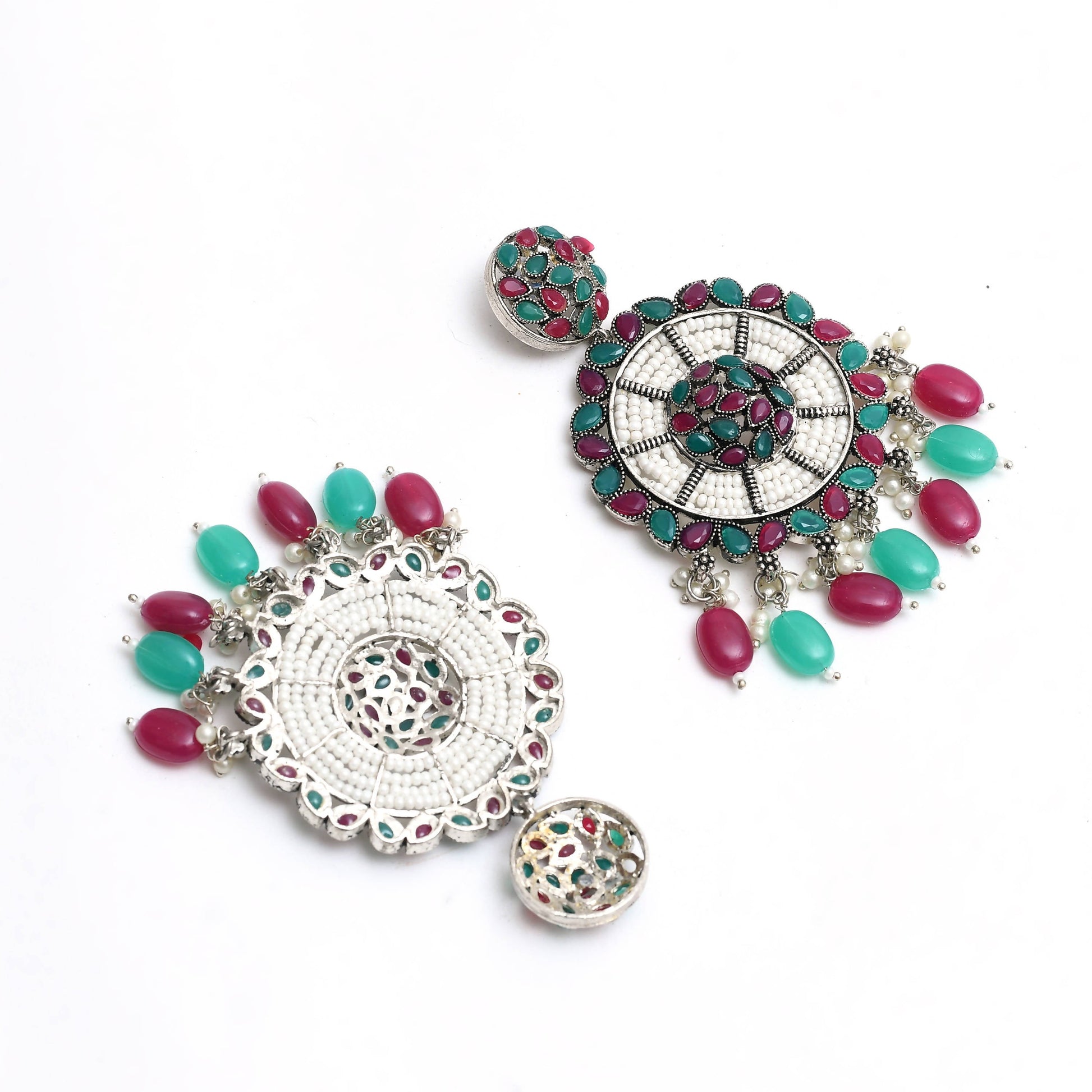 Mominos Fashion Johar Kamal Traditional Kundan & Pearls Earrings - Swadesiicart