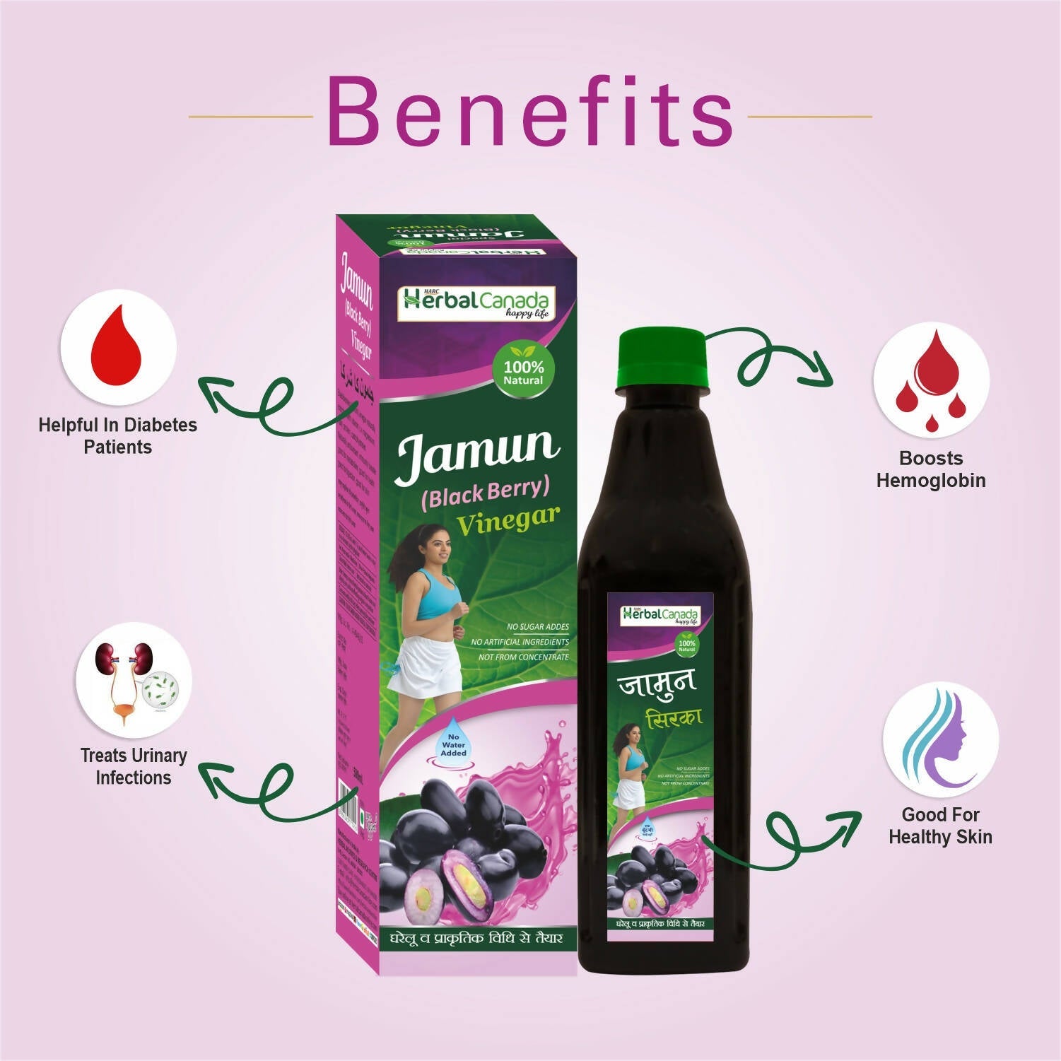 Herbal Canada Jamun Vinegar - Swadesiicart