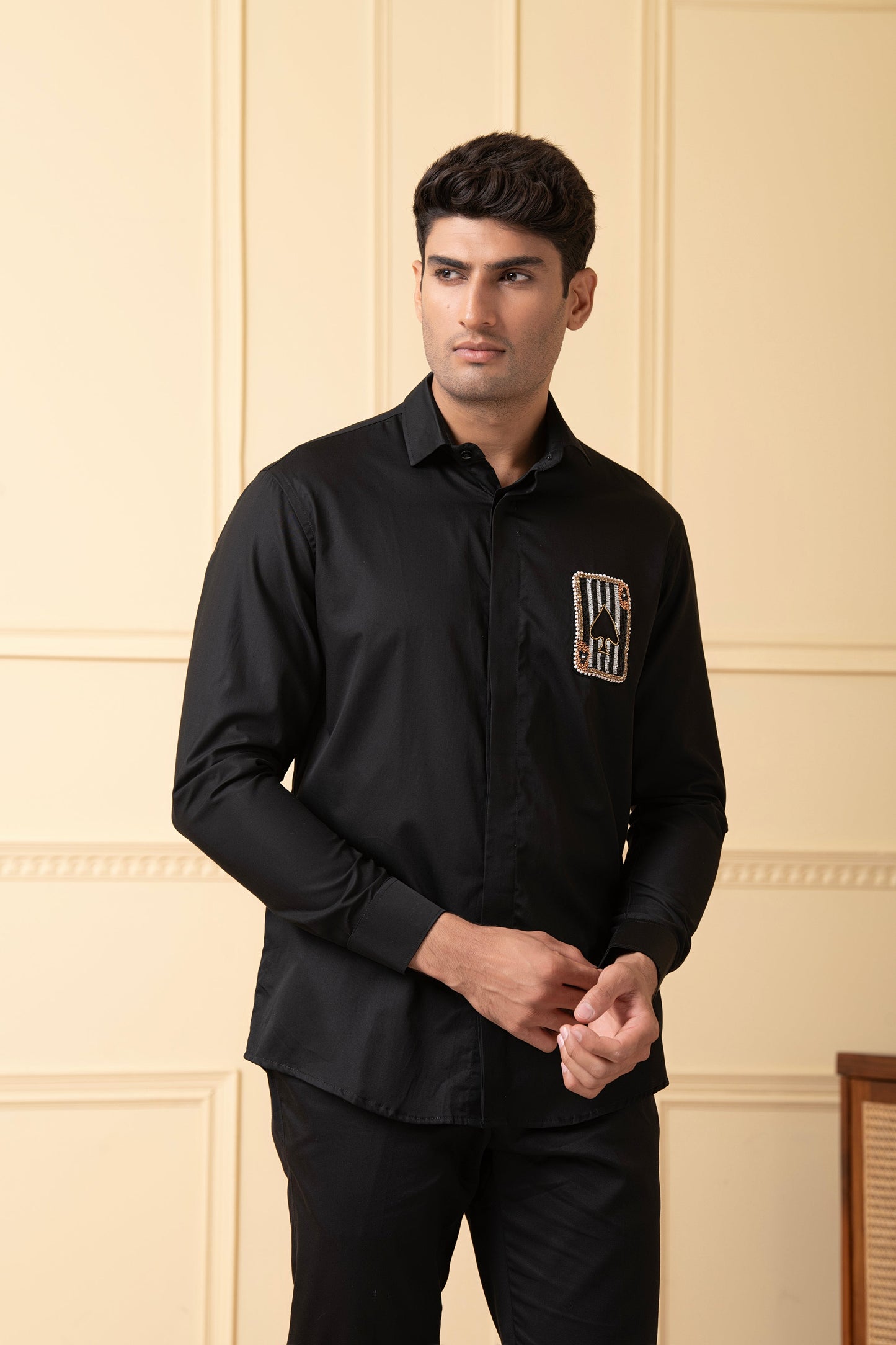 Card Shaped Embroidery Shirt by Hilo Design
