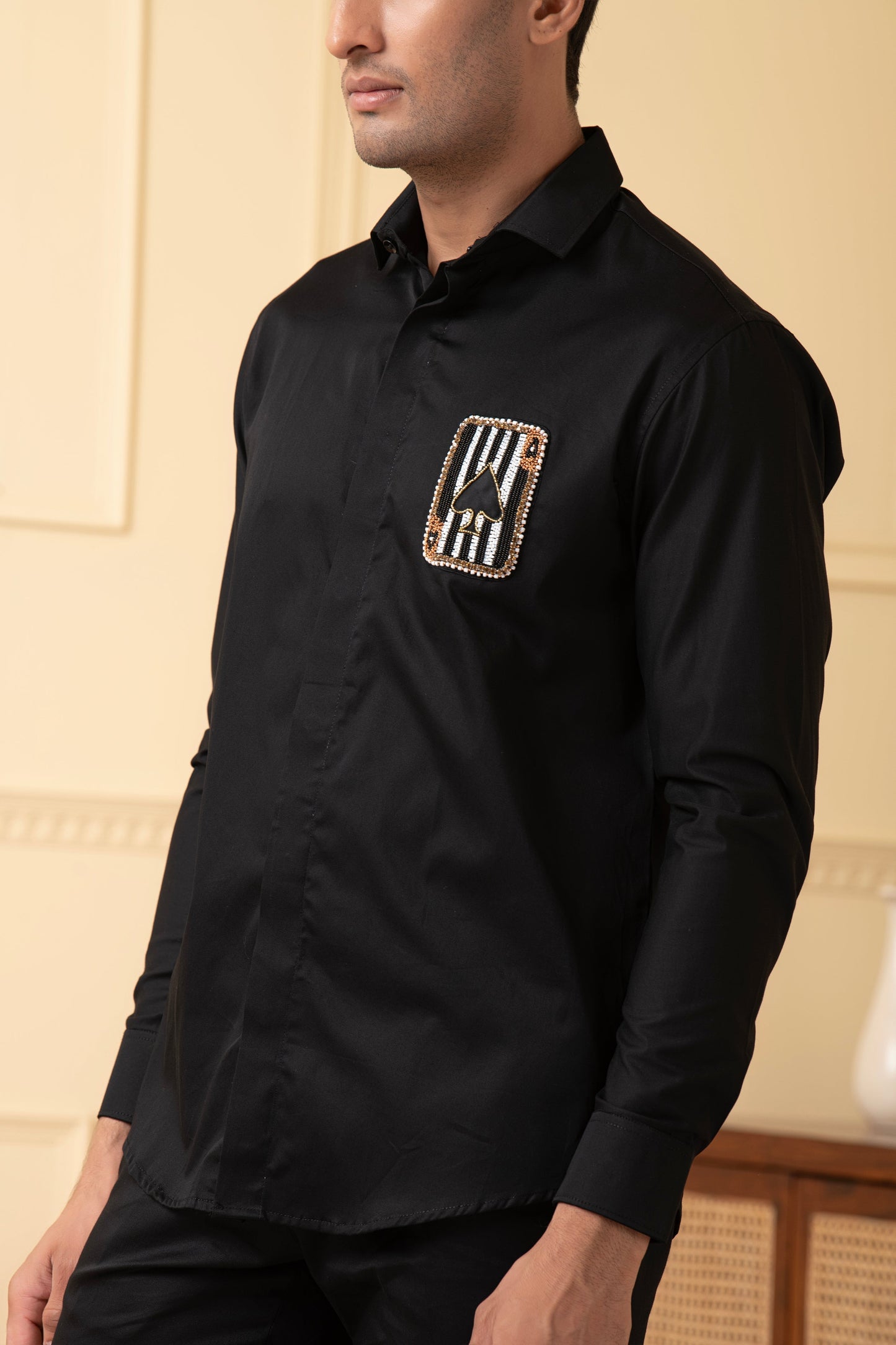 Card Shaped Embroidery Shirt by Hilo Design