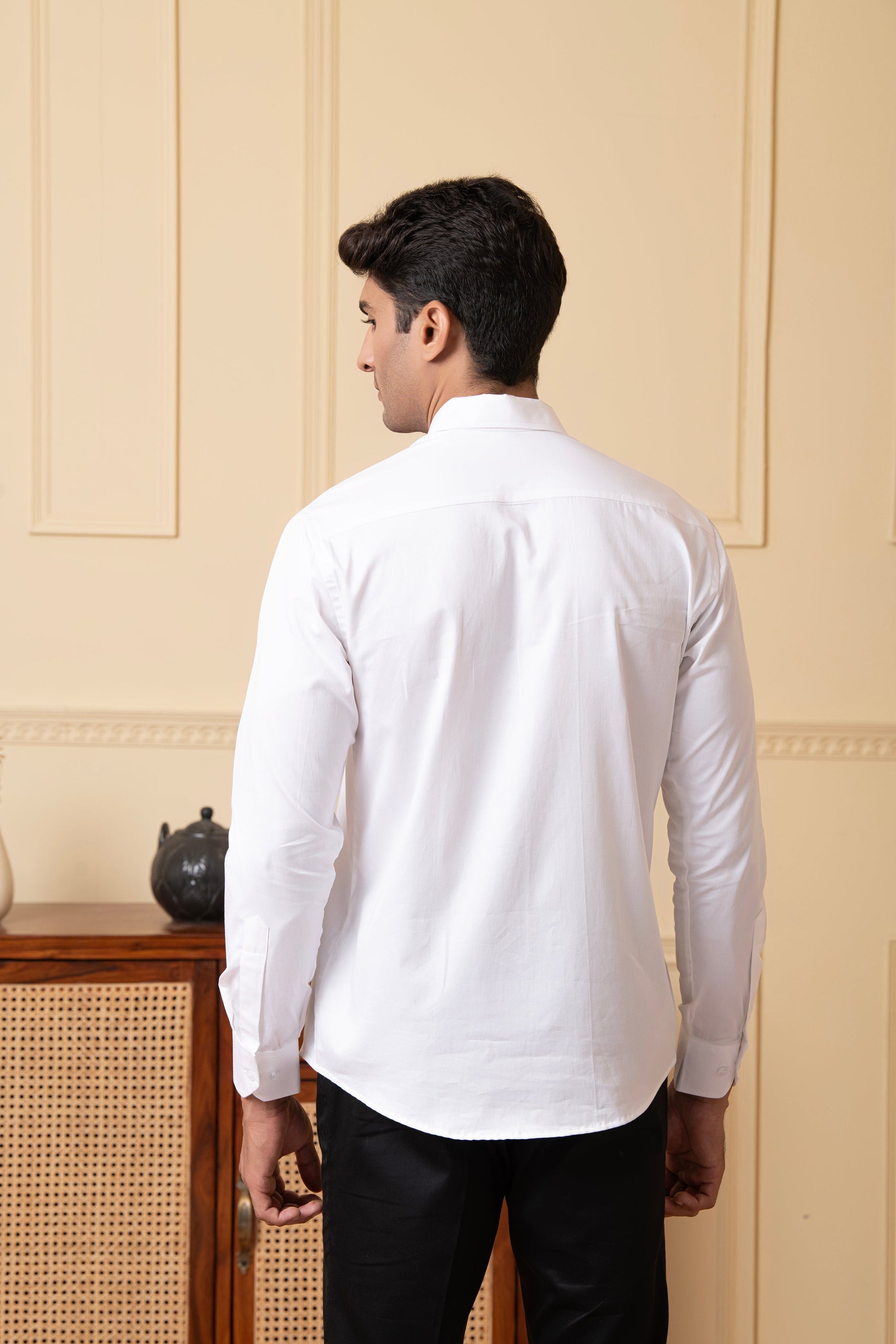 Aurora Birds Line Embroidery Shirt by Hilo Design