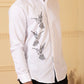 Aurora Birds Line Embroidery Shirt by Hilo Design