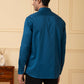Blue Shirt With A Grey Patch Box by Hilo Design