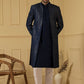 Azure Allure Designer Men's Indo western Set by Hilo Design