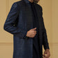 Azure Allure Designer Men's Indo western Set by Hilo Design