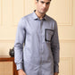 Black Shirt With Grey And White Patch by Hilo Design