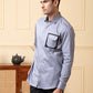 Black Shirt With Grey And White Patch by Hilo Design