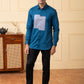 Blue Shirt With A Grey Patch Box by Hilo Design