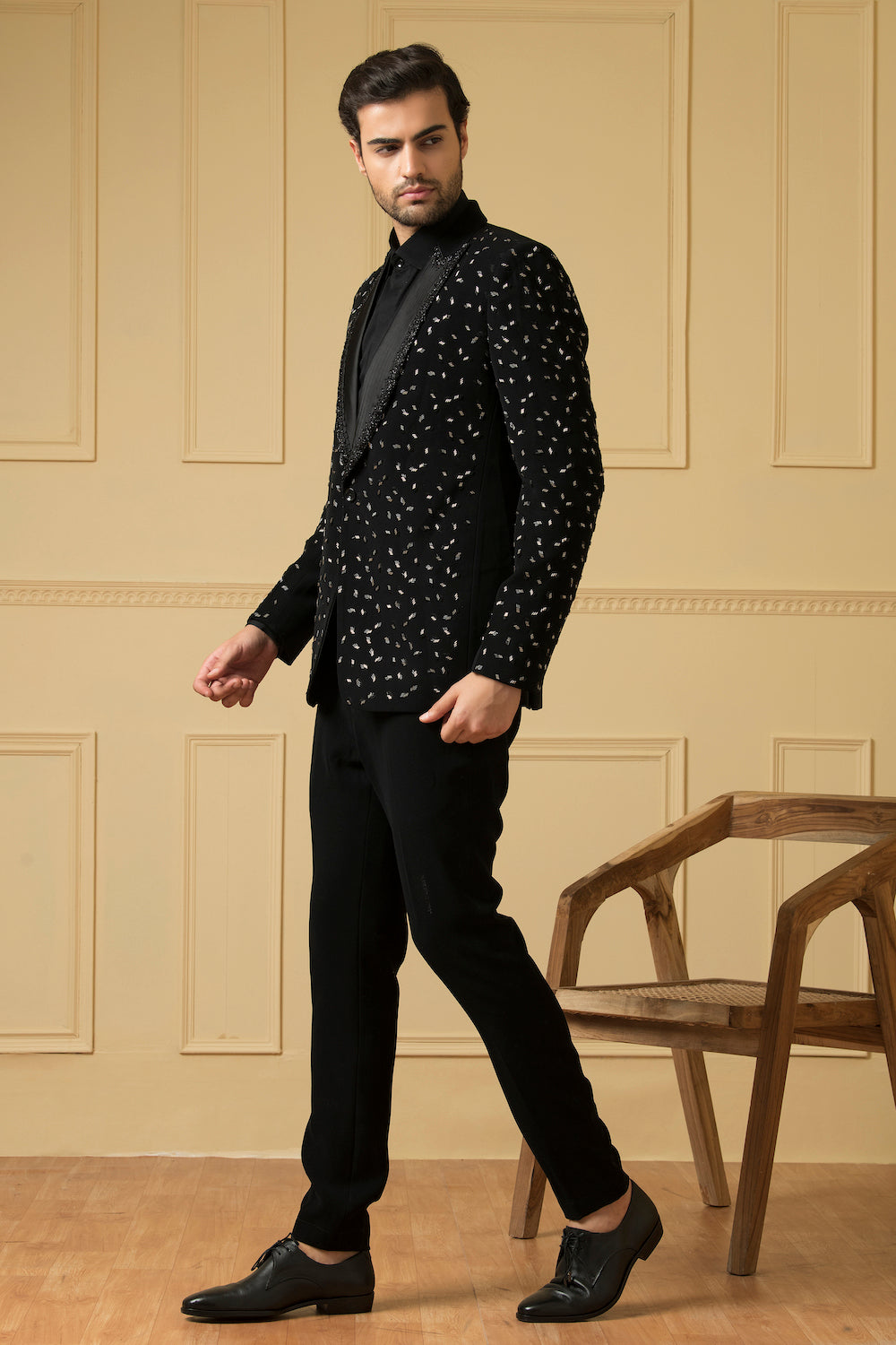Black Beads Blazer by Hilo Design